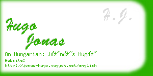 hugo jonas business card